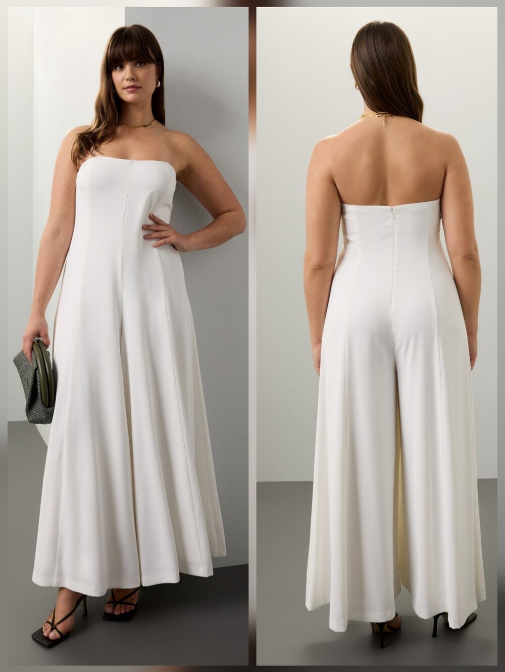 Rosetta Getty Strapless Jumpsuit Sleeveless Strapless Size 14